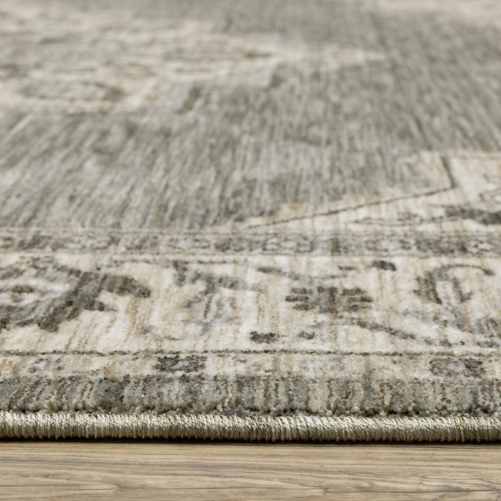Oriental Weavers Chamberlain CH05A Grey Rectangle Indoor Area Rug Medallion Pattern-