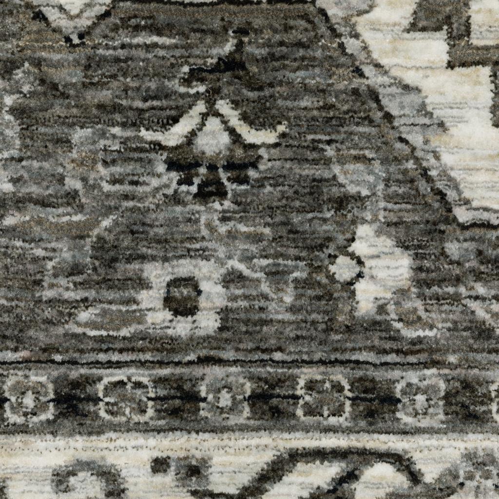 Oriental Weavers Chamberlain CH05C Charcoal Rectangle Indoor Area Rug Medallion Pattern-