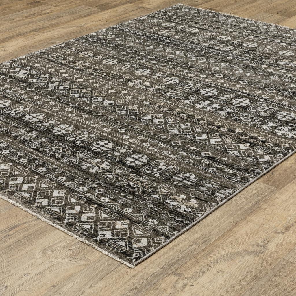 Oriental Weavers Chamberlain CH07C Black Rectangle Indoor Area Rug Tribal Pattern-