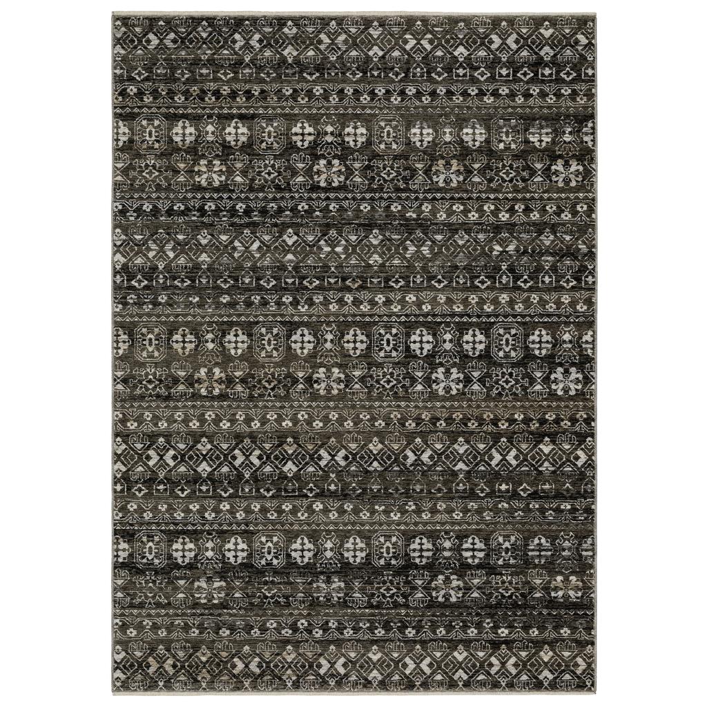 Oriental Weavers Chamberlain CH07C Black Rectangle Indoor Area Rug Tribal Pattern-