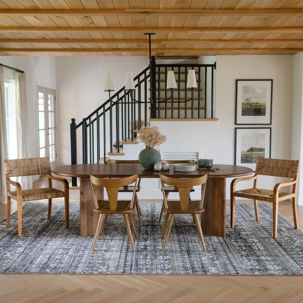 Oriental Weavers Chamberlain CH07C Black Rectangle Indoor Area Rug Tribal Pattern-