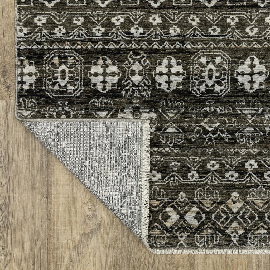 Oriental Weavers Chamberlain CH07C Black Rectangle Indoor Runner Tribal Pattern-