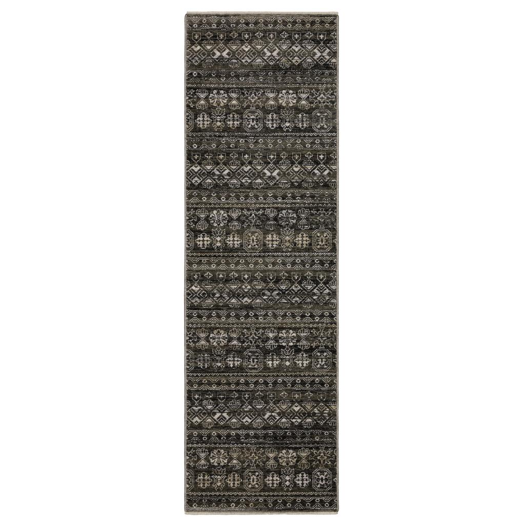 Oriental Weavers Chamberlain CH07C Black Rectangle Indoor Runner Tribal Pattern-