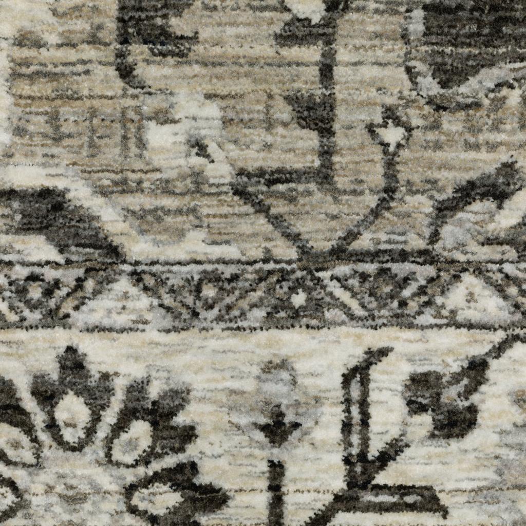 Oriental Weavers Chamberlain CH08B Grey Rectangle Indoor Area Rug Medallion Pattern-