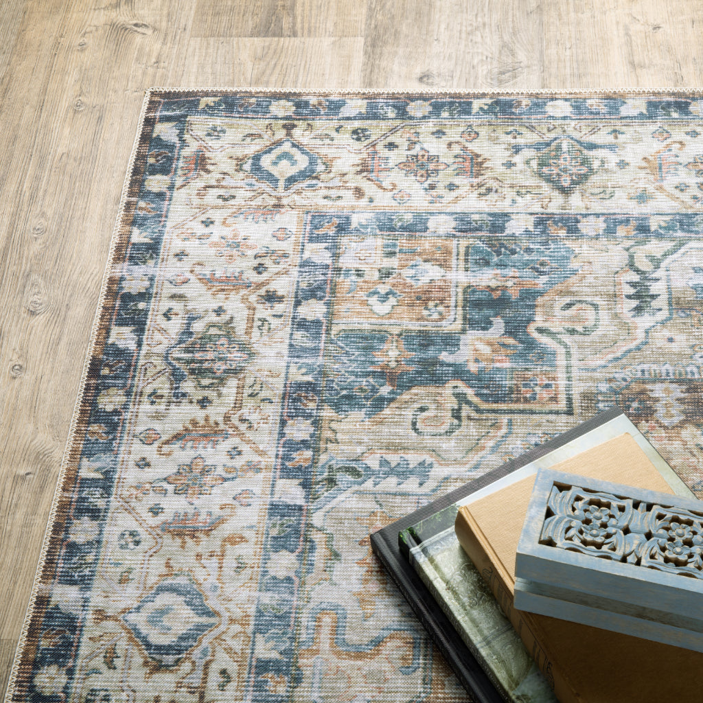 Oriental Weavers Charleston CHA02 Multicolor Rectangle Indoor Area Rug - Stain Resistant Vintage Style Rug with Medallion Design-