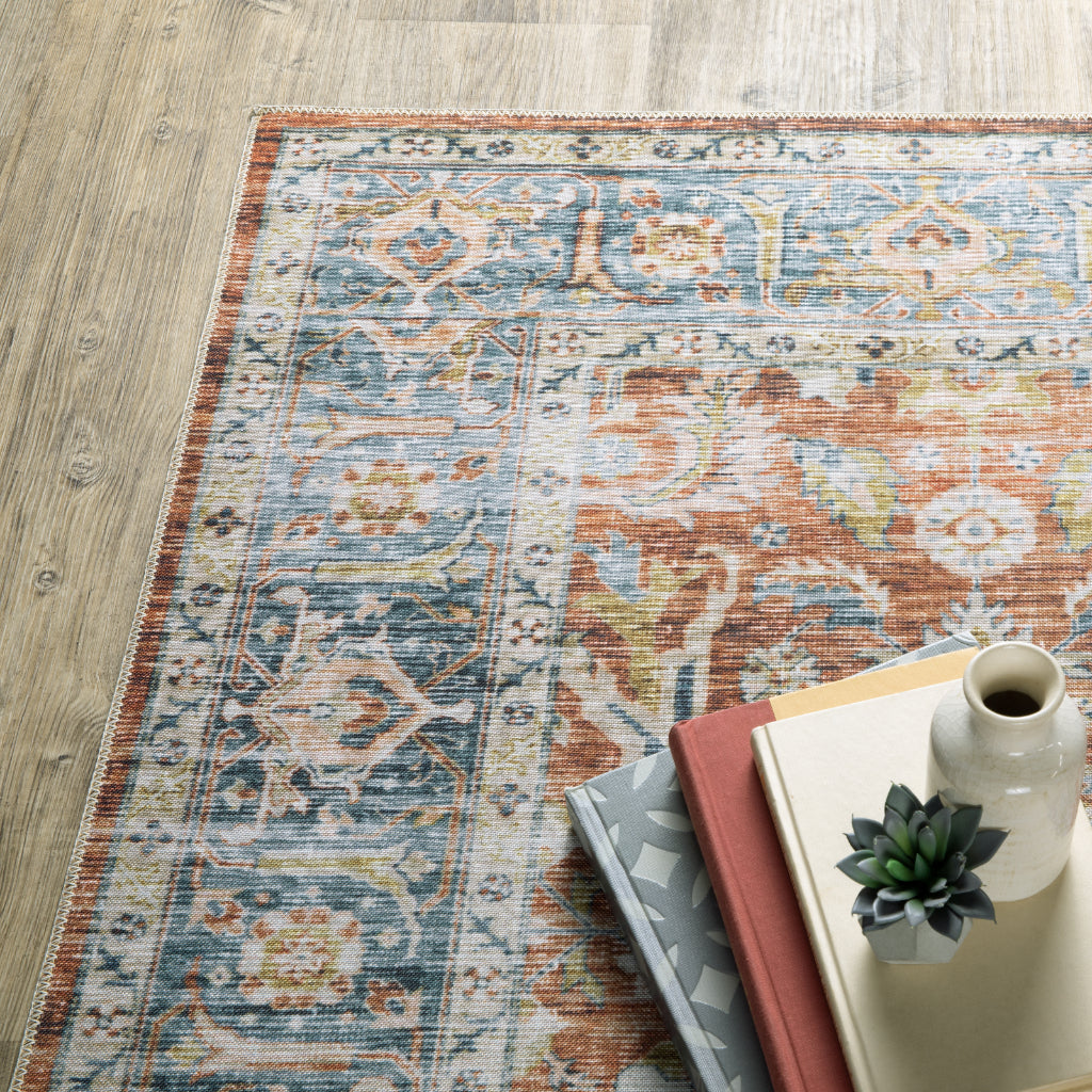 Oriental Weavers Charleston CHA04 Multicolor Rectangle Indoor Area Rug - Stain Resistant Vintage Style Rug with Persian Design-