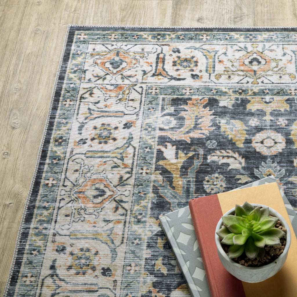 Oriental Weavers Charleston CHA05 Multicolor Rectangle Indoor Area Rug - Stain Resistant Vintage Style Rug with Persian Design-