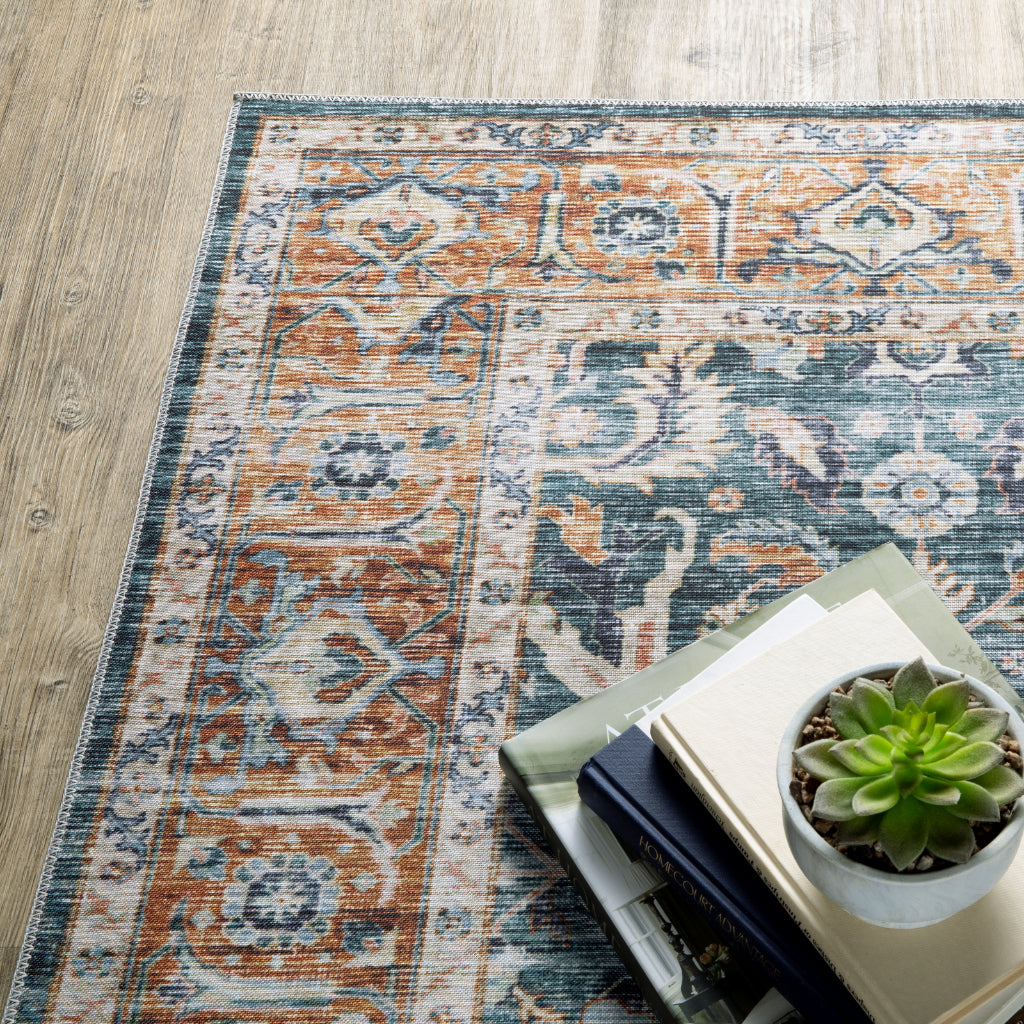 Oriental Weavers Charleston CHA06 Multicolor Rectangle Indoor Area Rug - Stain Resistant Vintage Style Rug with Persian Design-