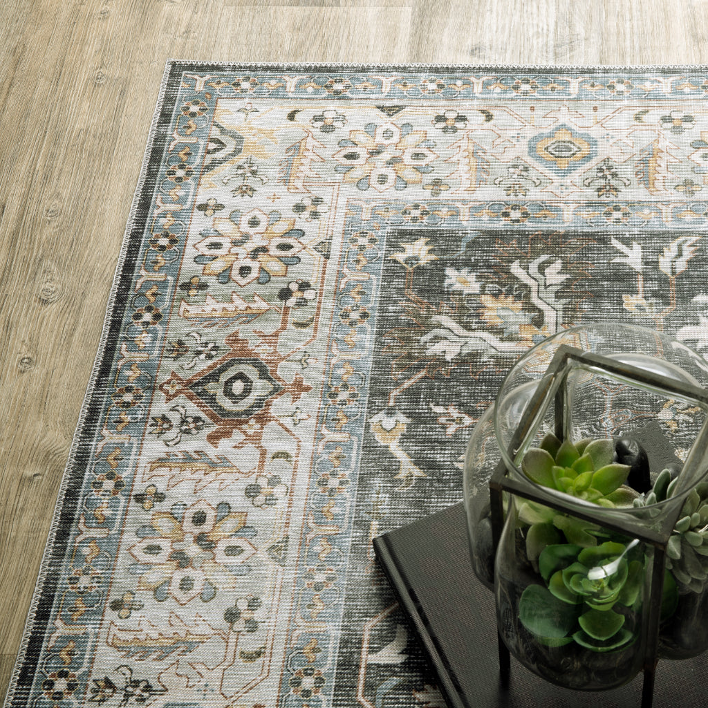 Oriental Weavers Charleston CHA09 Multicolor Rectangle Indoor Area Rug - Stain Resistant Vintage Style Rug with Persian Design-