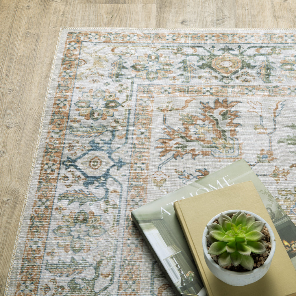 Oriental Weavers Charleston CHA10 Multicolor Rectangle Indoor Area Rug - Stain Resistant Vintage Style Rug with Persian Design-