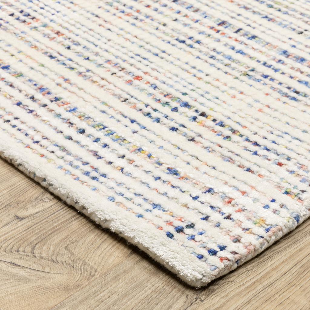 Oriental Weavers Circa CIR01 Ivory Rectangle Indoor Runner Geometric Pattern-