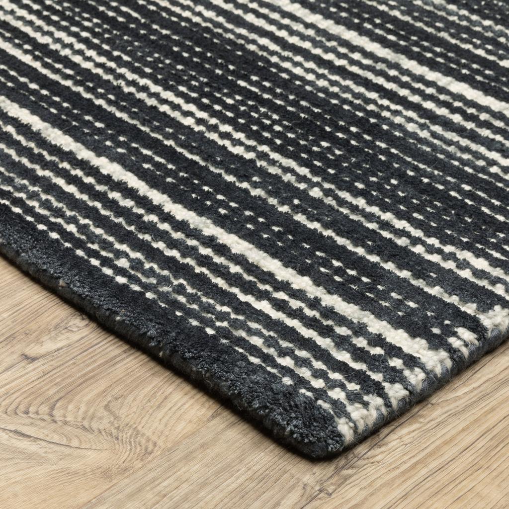 Oriental Weavers Circa CIR02 Black Rectangle Indoor Runner Geometric Pattern-