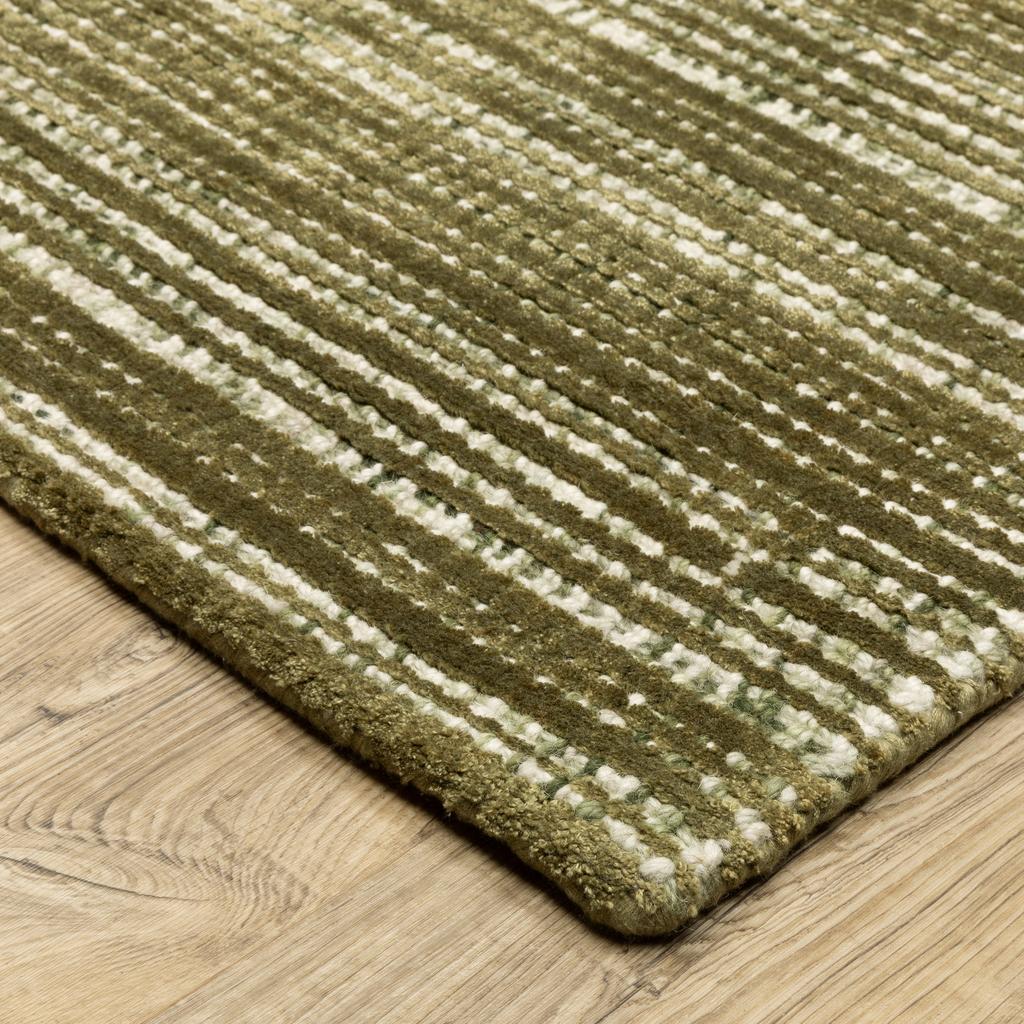 Oriental Weavers Circa CIR07 Green Rectangle Indoor Runner Geometric Pattern-