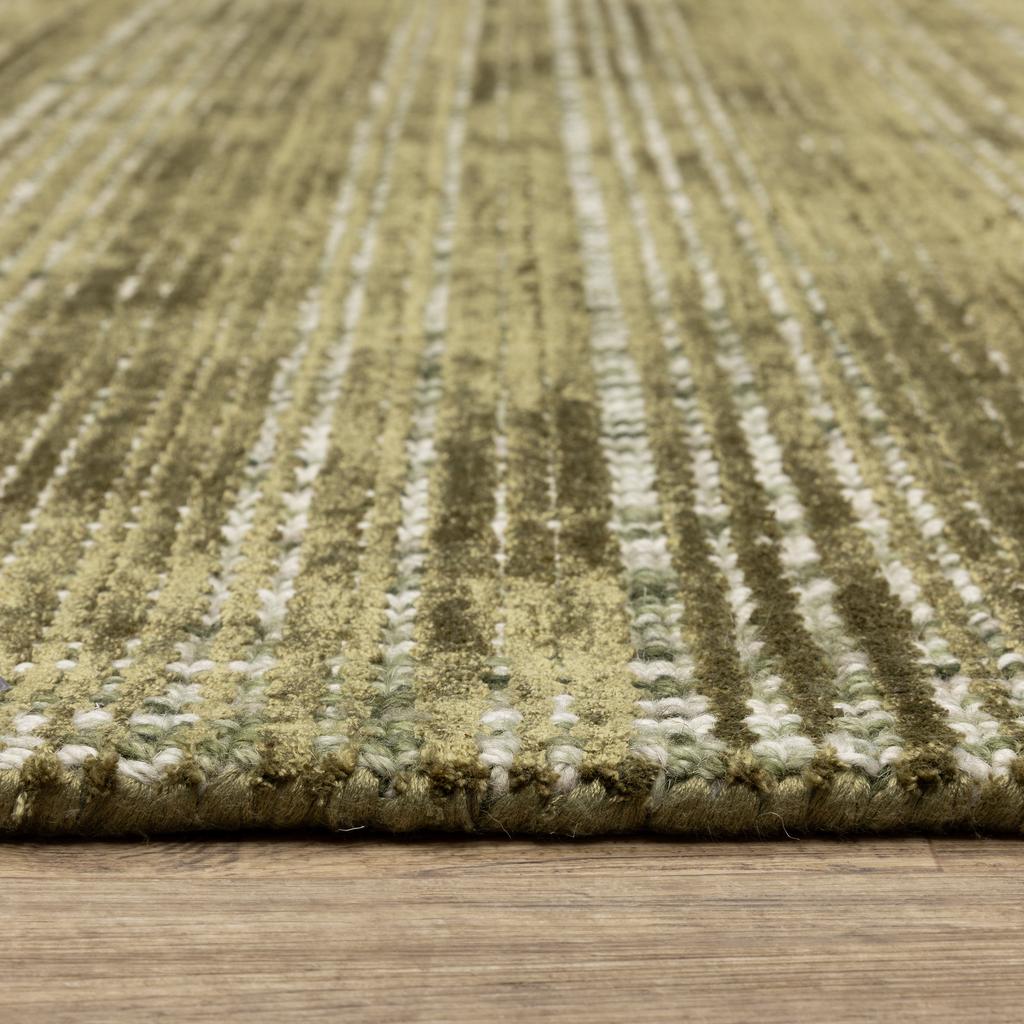 Oriental Weavers Circa CIR07 Green Rectangle Indoor Runner Geometric Pattern-