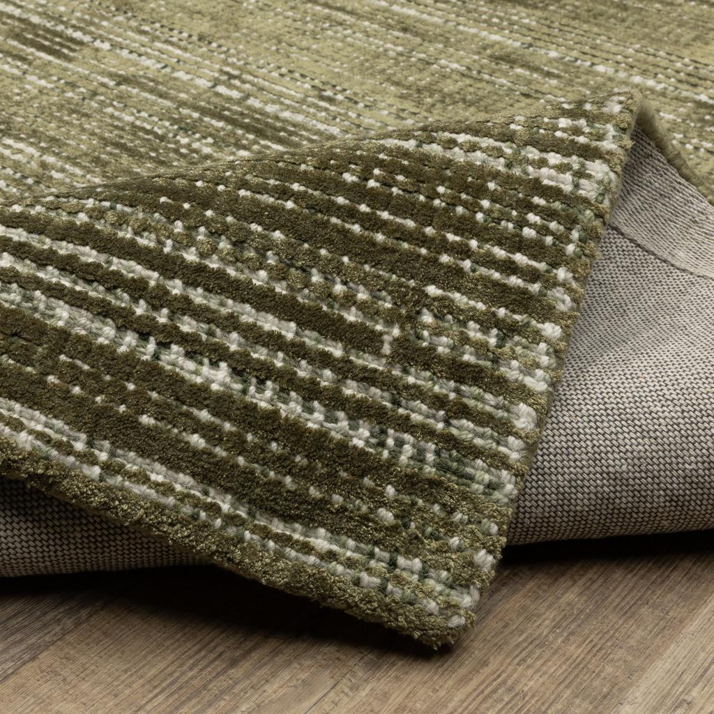 Oriental Weavers Circa CIR07 Green Rectangle Indoor Runner Geometric Pattern-
