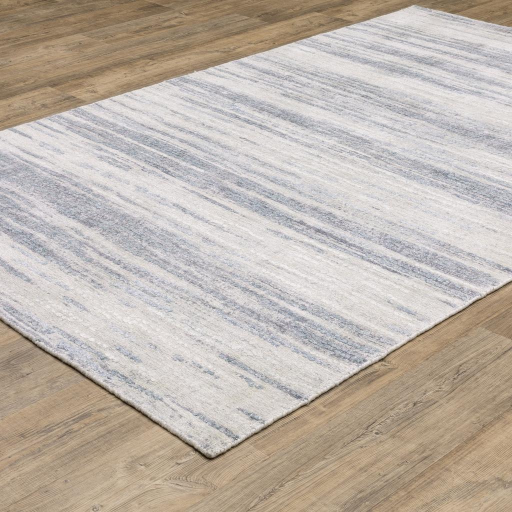 Oriental Weavers Clarke CLA04 Ivory Rectangle Indoor Area Rug Stripe Pattern-