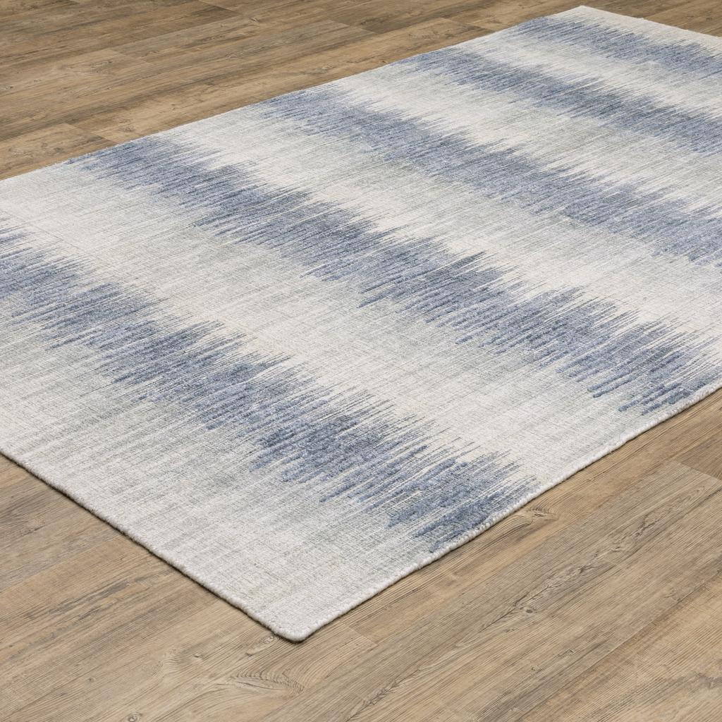 Oriental Weavers Clarke CLA06 Blue Rectangle Indoor Area Rug Stripe Pattern-