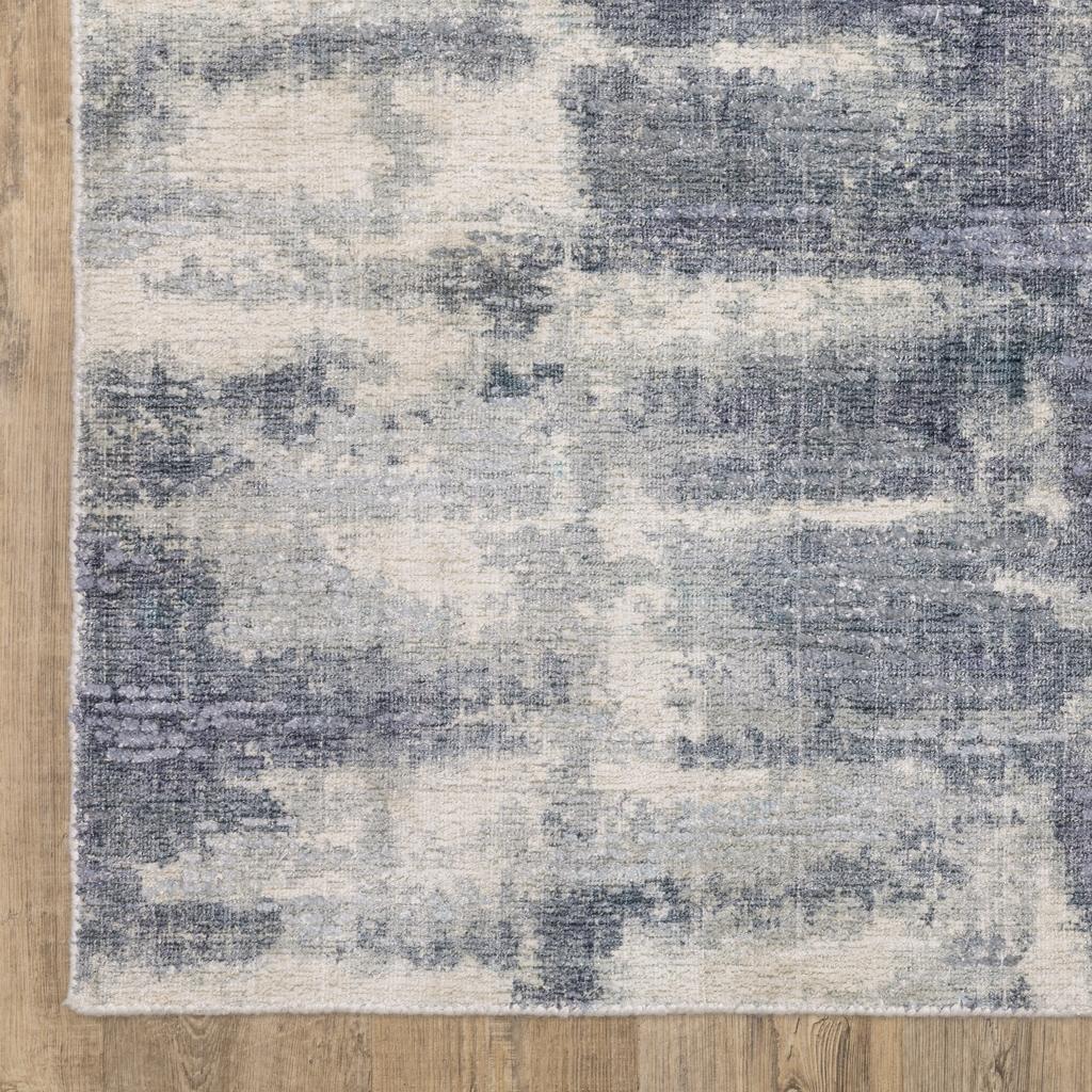 Oriental Weavers Clarke CLA07 Blue Rectangle Indoor Runner Abstract Pattern-