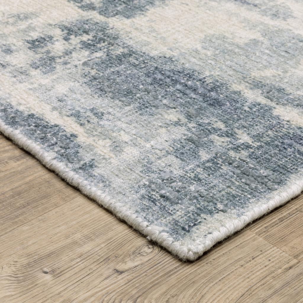 Oriental Weavers Clarke CLA07 Blue Rectangle Indoor Runner Abstract Pattern-