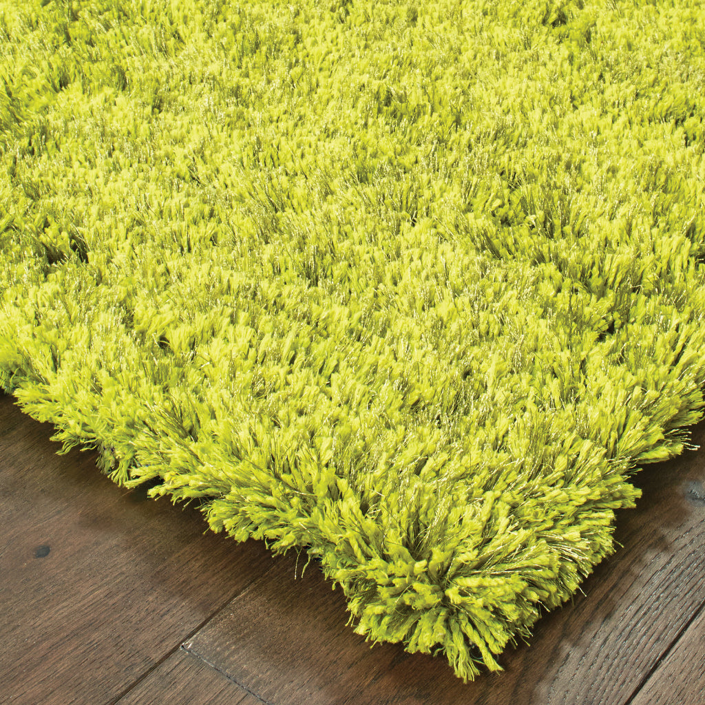Oriental Weavers Cosmo 81101 Green Rectangle Indoor Area Rug - Comfortable Stain Resistant Hand Tufted Shag Rug-