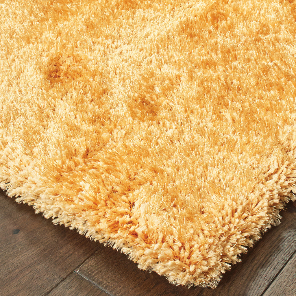 Oriental Weavers Cosmo 81107 Gold Rectangle Indoor Area Rug - Comfortable Stain Resistant Hand Tufted Shag Rug-