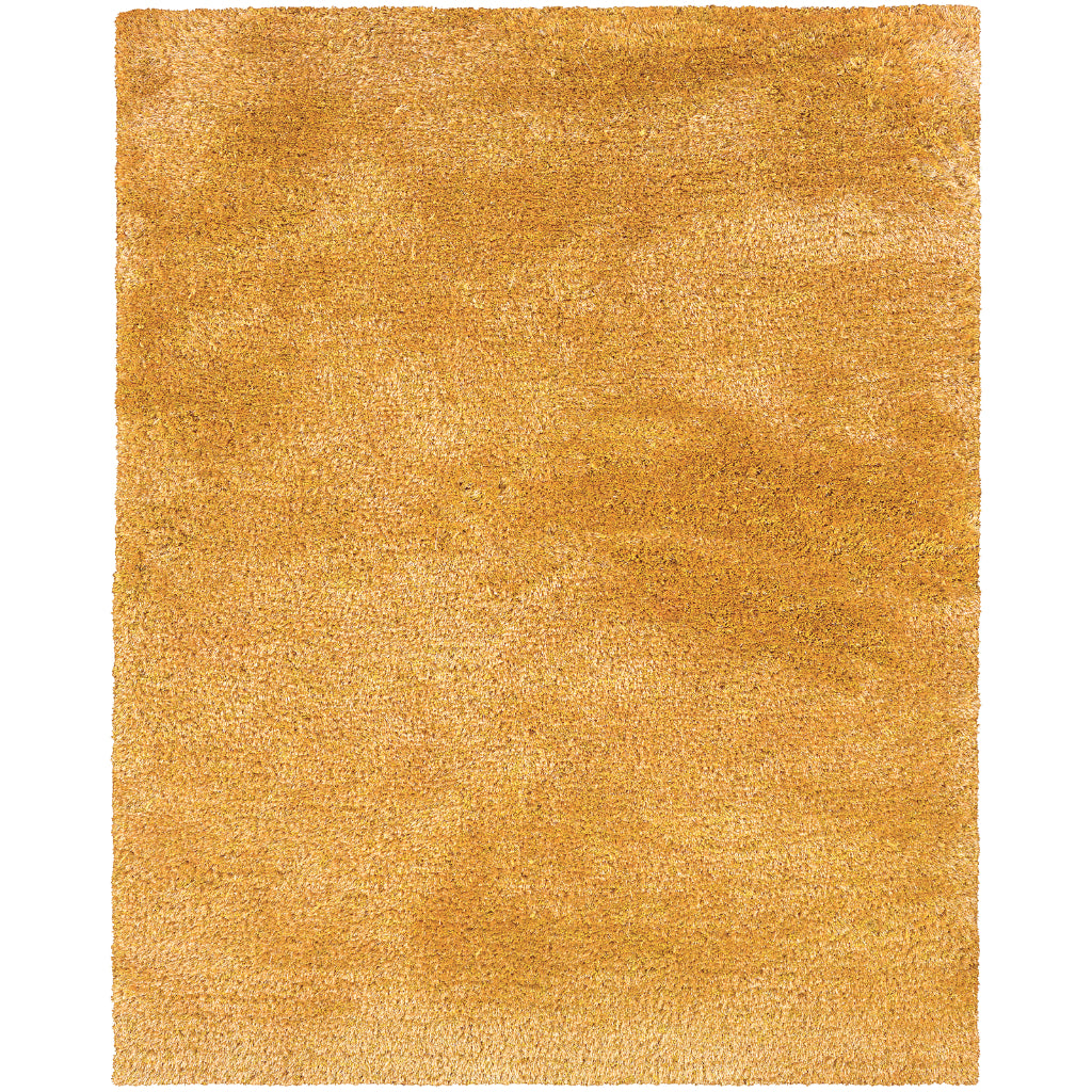 Oriental Weavers Cosmo 81107 Gold Rectangle Indoor Area Rug - Comfortable Stain Resistant Hand Tufted Shag Rug-