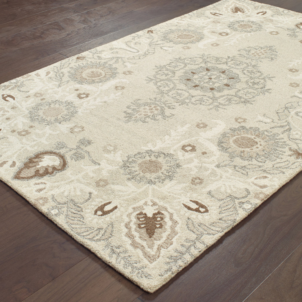 Oriental Weavers Craft 93000 Multicolor Rectangle Indoor Area Rug - Cozy Hand Tufted Floral Rug Made of 100% Wool-