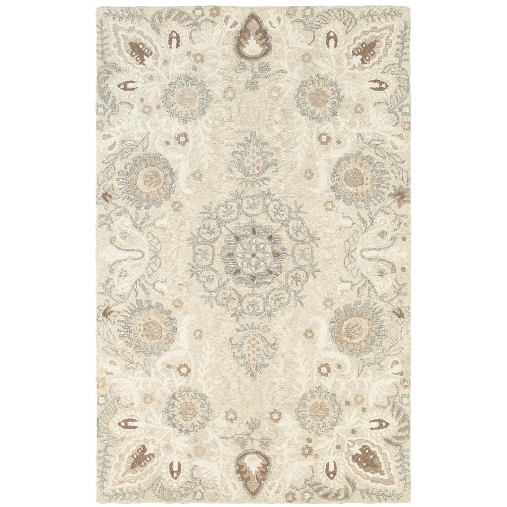 Oriental Weavers Craft 93000 Multicolor Rectangle Indoor Area Rug - Cozy Hand Tufted Floral Rug Made of 100% Wool-
