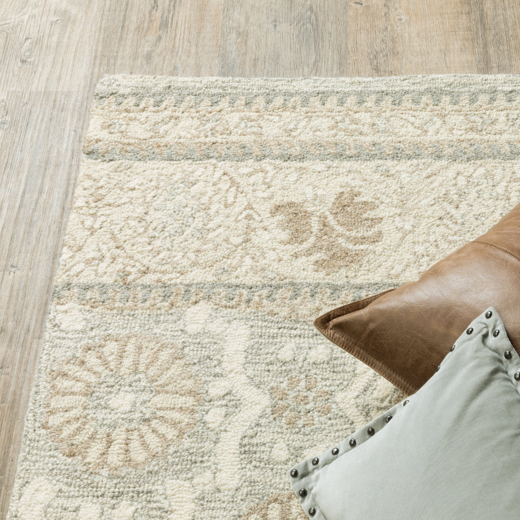 Oriental Weavers Craft 93002 Multicolor Rectangle Indoor Runner - Cozy Hand Tufted Floral Rug Made of 100% Wool-