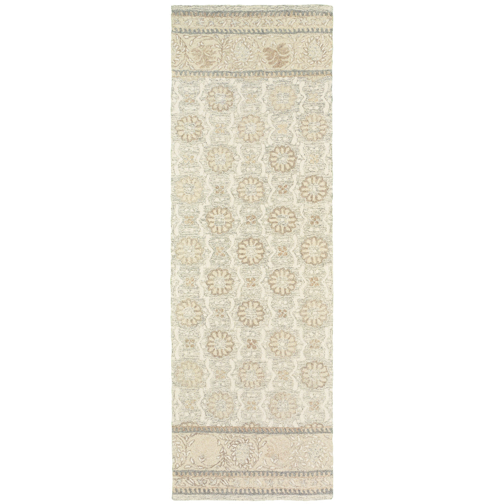 Oriental Weavers Craft 93002 Multicolor Rectangle Indoor Runner - Cozy Hand Tufted Floral Rug Made of 100% Wool-