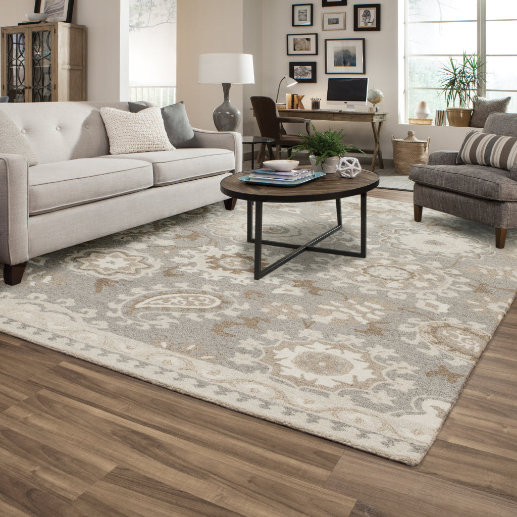 Oriental Weavers Craft 93003 Multicolor Rectangle Indoor Area Rug - Cozy Hand Tufted Floral Rug Made of 100% Wool-
