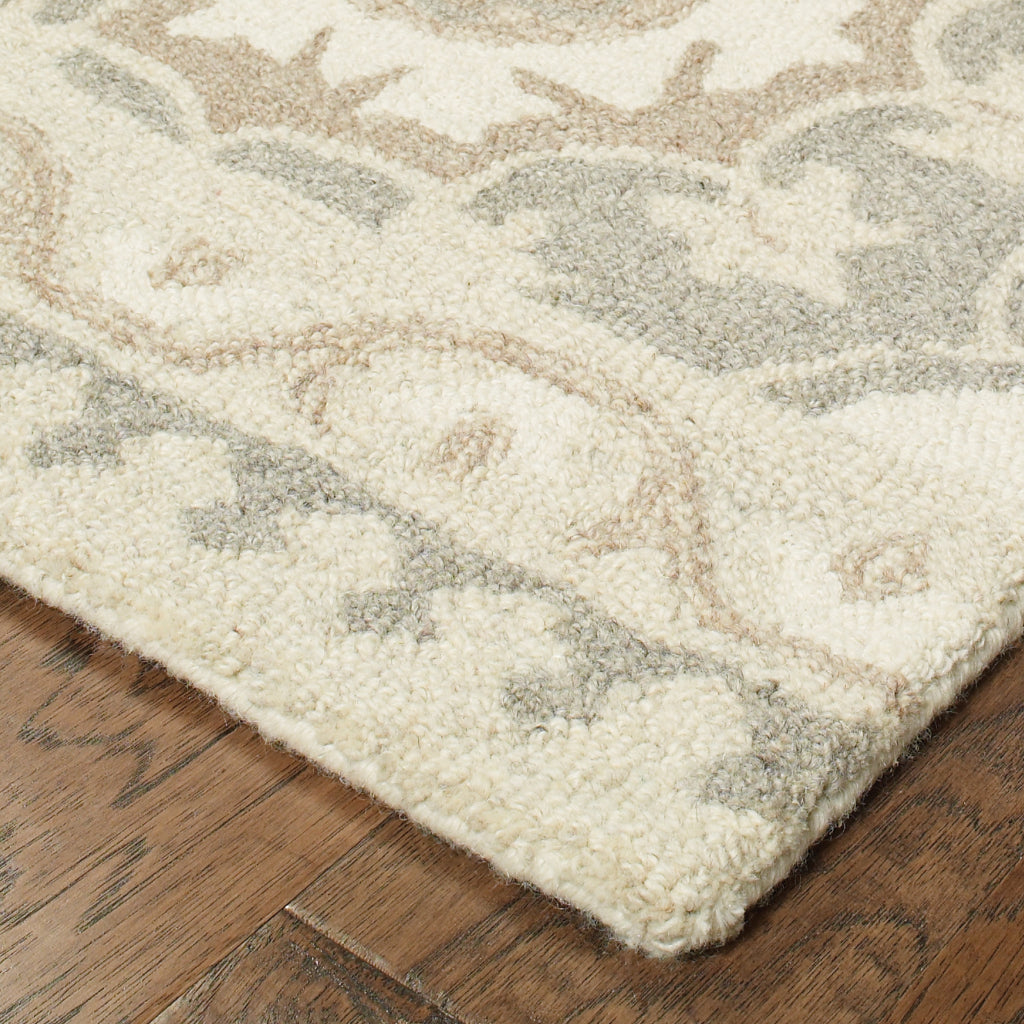 Oriental Weavers Craft 93003 Multicolor Rectangle Indoor Runner - Cozy Hand Tufted Floral Rug Made of 100% Wool-