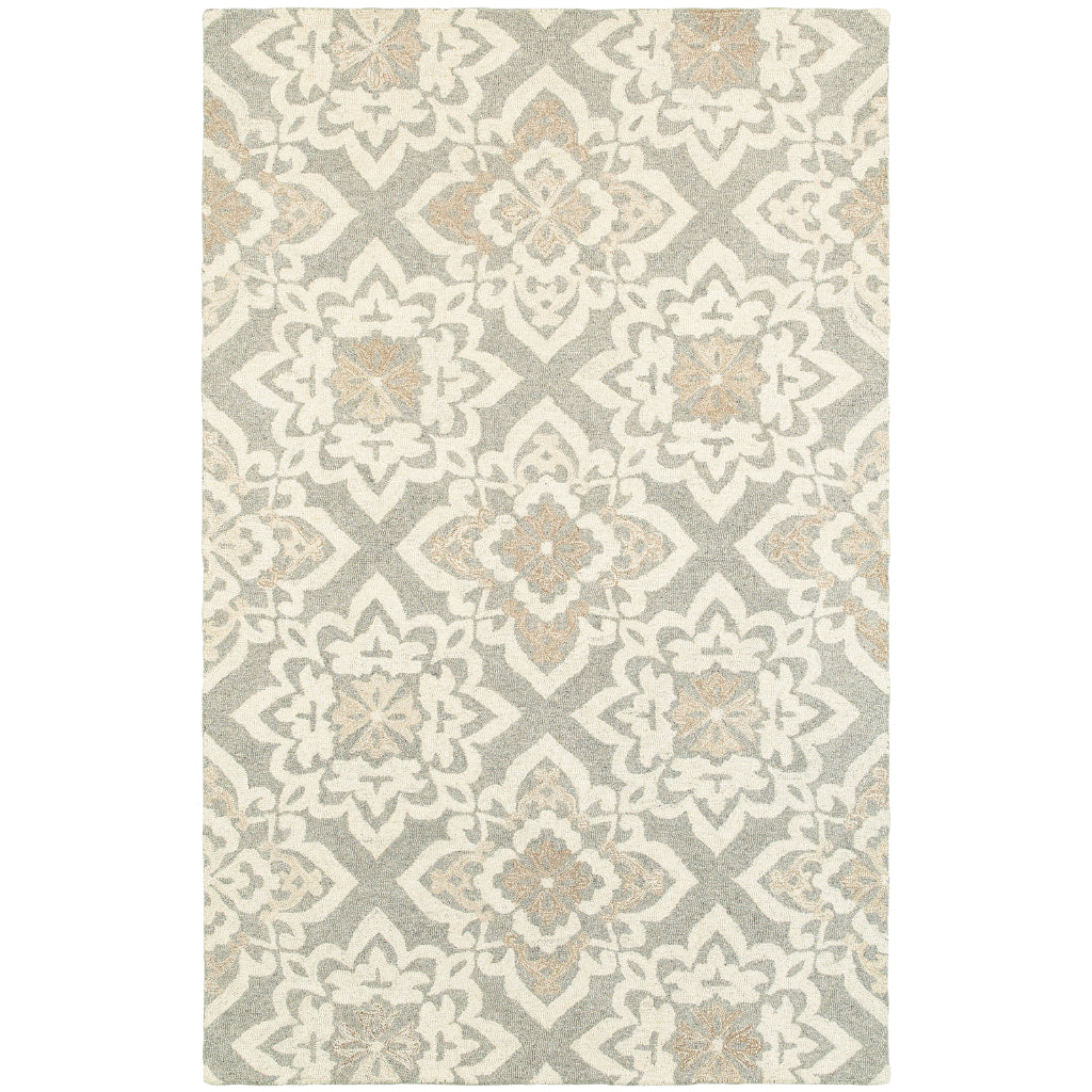 Oriental Weavers Craft 93004 Multicolor Rectangle Indoor Area Rug - Cozy Hand Tufted Geometric Rug Made of 100% Wool-