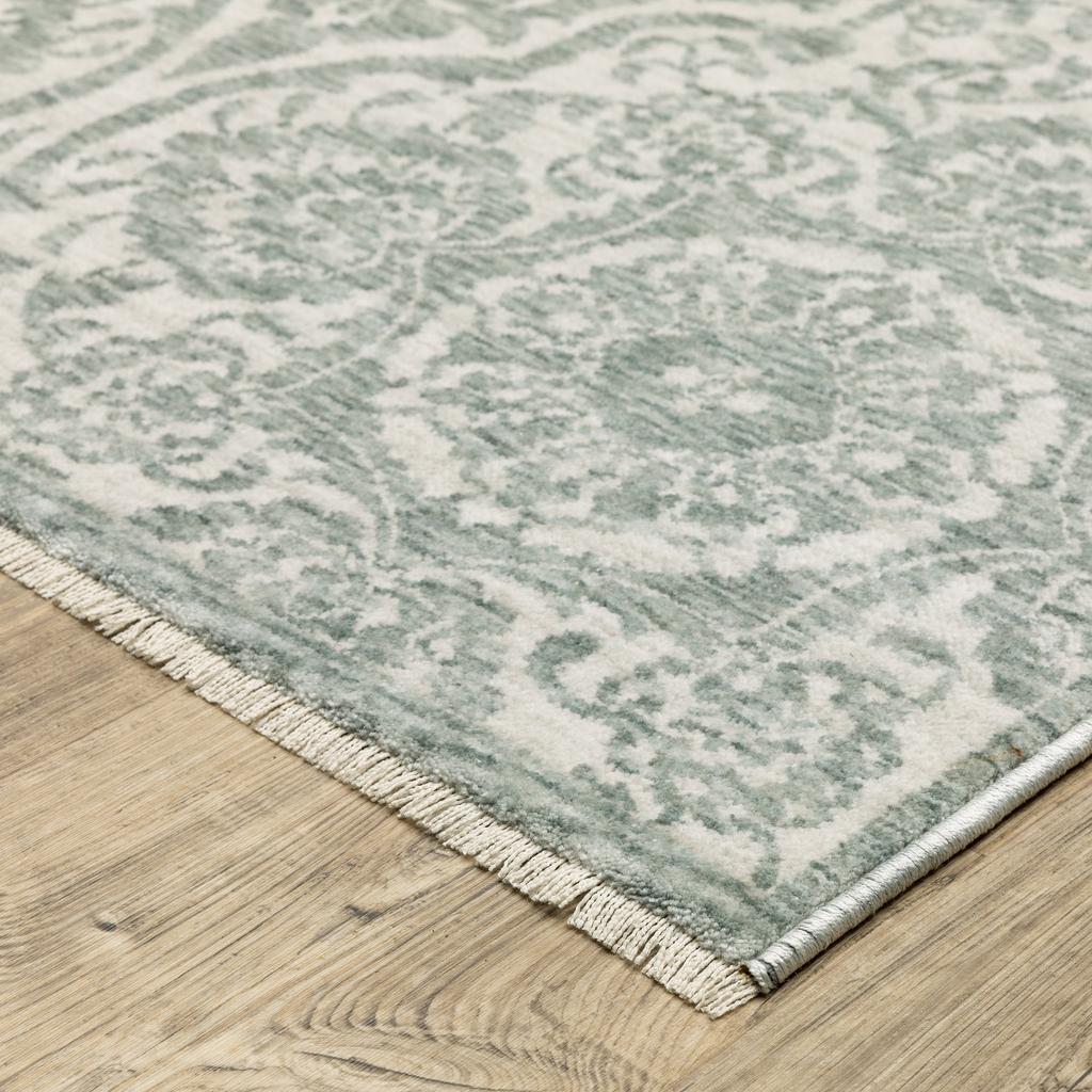 Oriental Weavers Echo ECH02 Green Rectangle Indoor Runner Medallion Pattern-