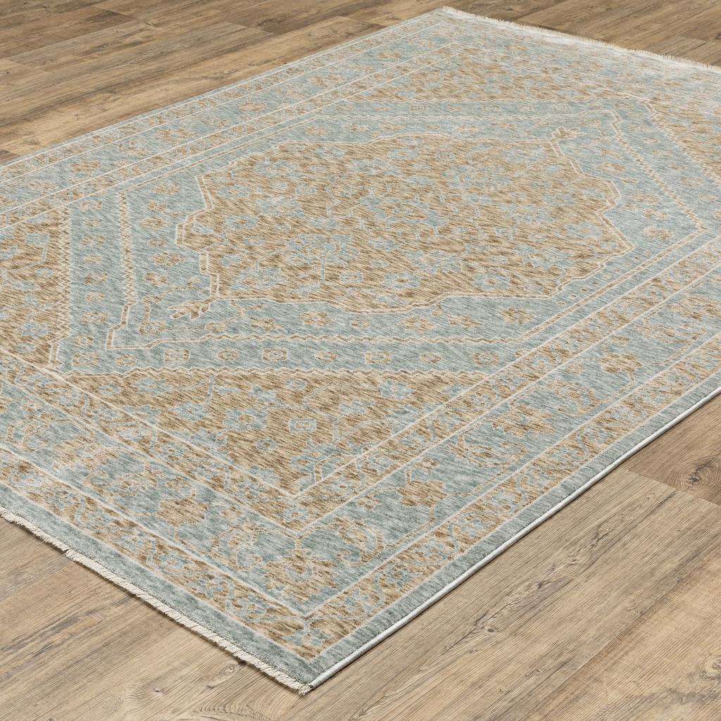 Oriental Weavers Echo ECH03 Brown Rectangle Indoor Area Rug Medallion Pattern-