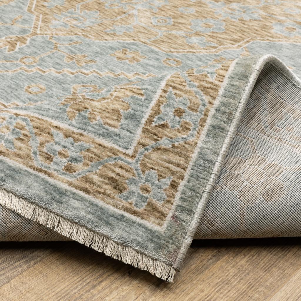 Oriental Weavers Echo ECH03 Brown Rectangle Indoor Runner Medallion Pattern-