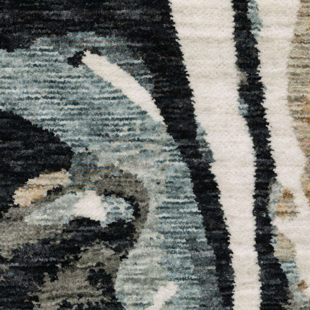 Oriental Weavers Echo ECH07 Blue Rectangle Indoor Area Rug Abstract Pattern-