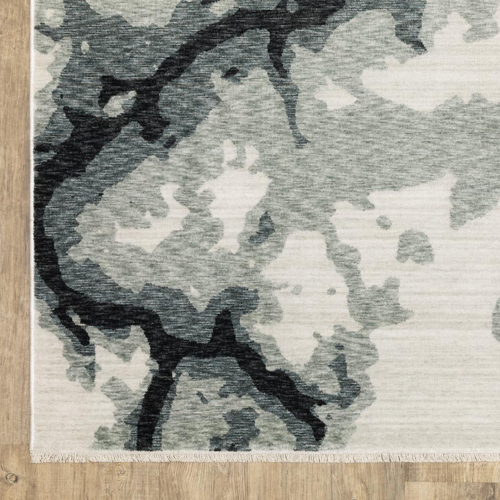 Oriental Weavers Echo ECH08 Blue Rectangle Indoor Runner Abstract Pattern-