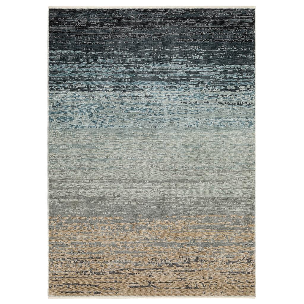 Oriental Weavers Echo ECH09 Blue Rectangle Indoor Area Rug Ombre Pattern-