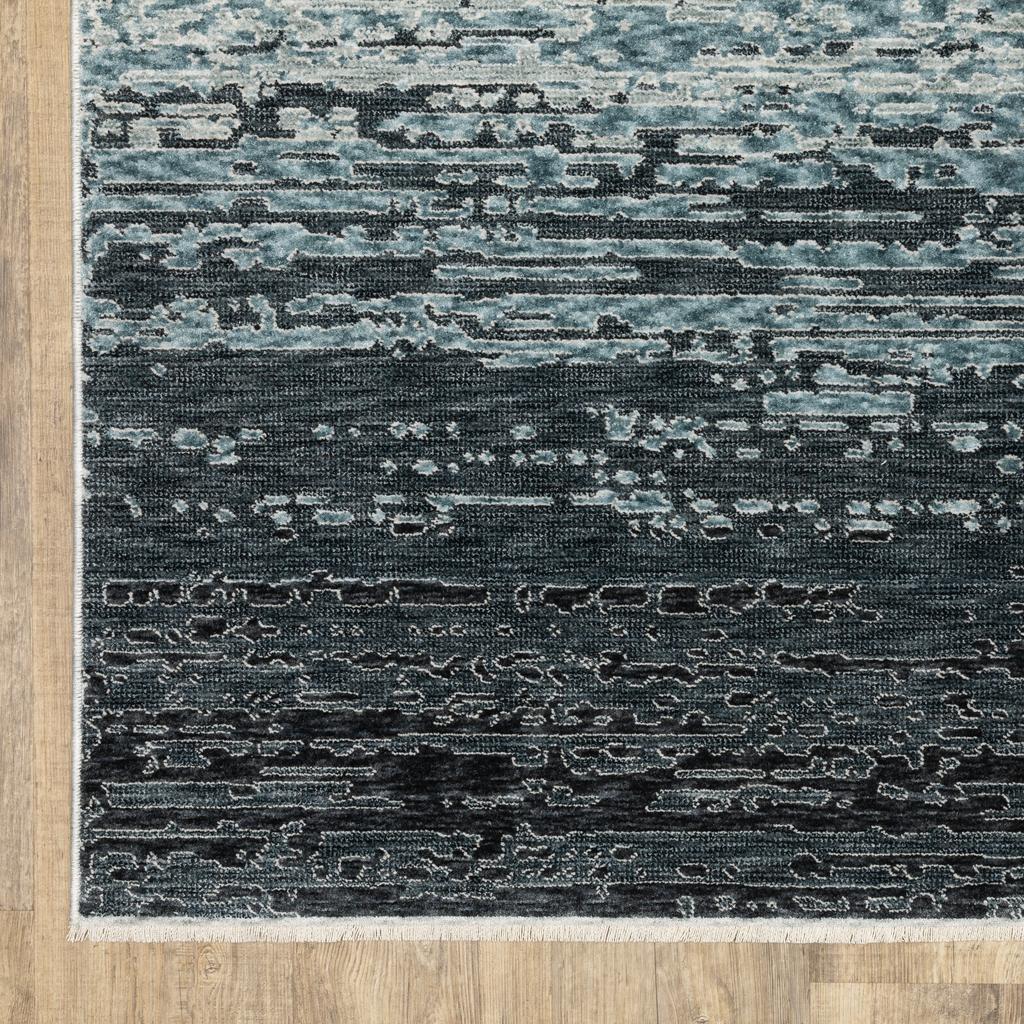 Oriental Weavers Echo ECH09 Blue Rectangle Indoor Runner Ombre Pattern-
