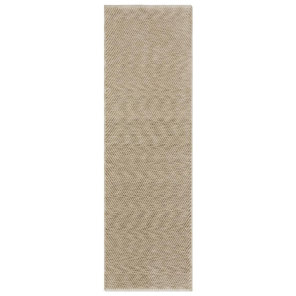 Oriental Weavers Echo ECH10 Beige Rectangle Indoor Runner Stripe Pattern-