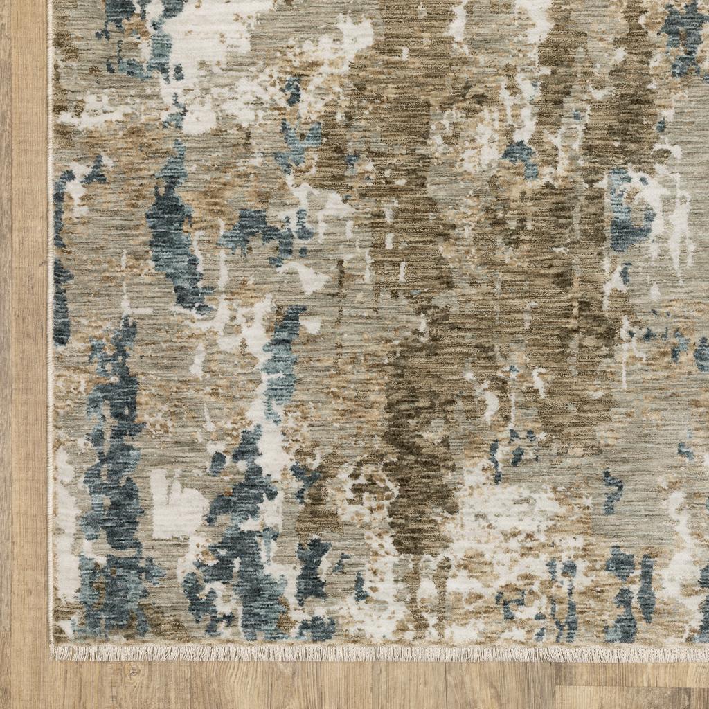 Oriental Weavers Echo ECH11 Beige Rectangle Indoor Runner Abstract Pattern-