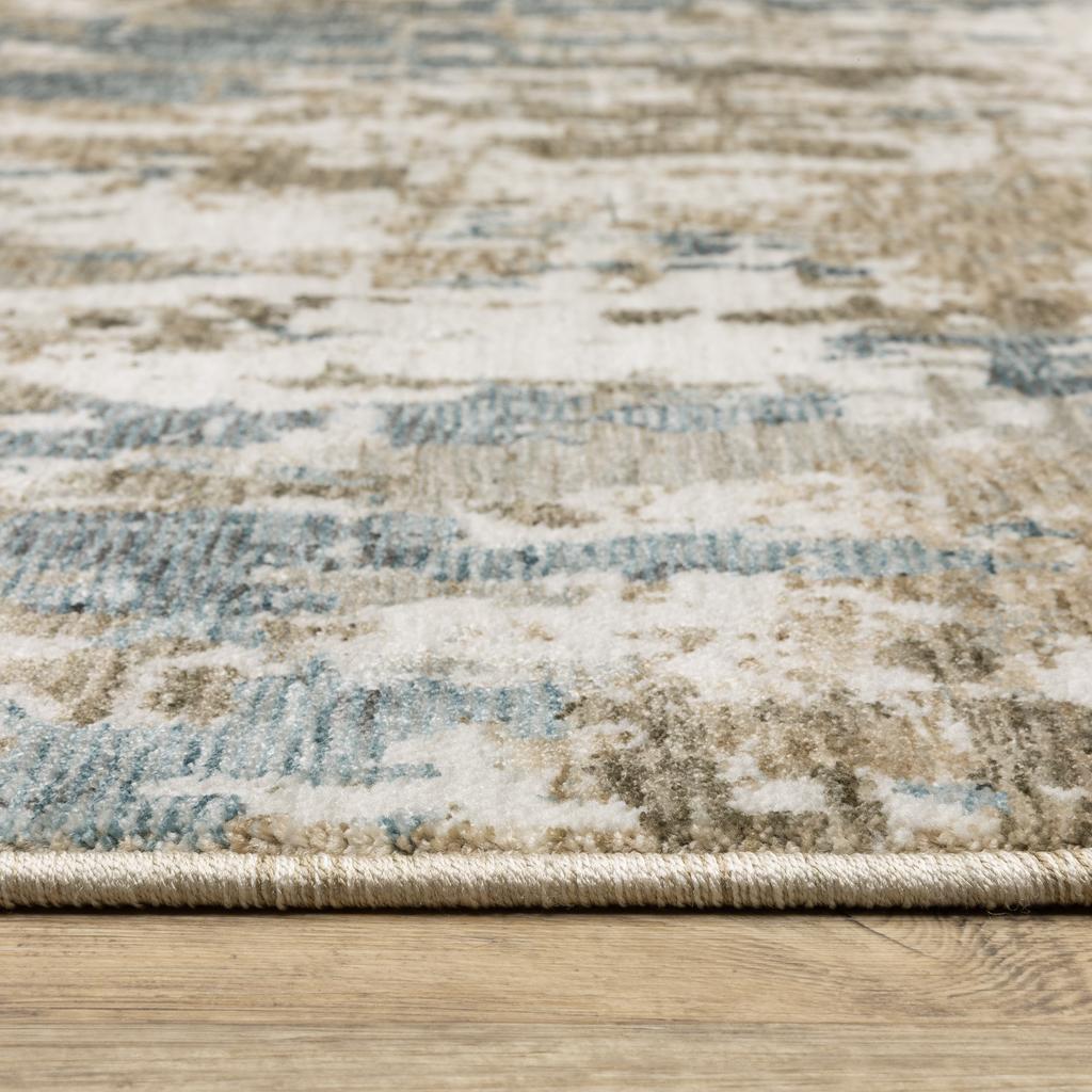 Oriental Weavers Echo ECH11 Beige Rectangle Indoor Runner Abstract Pattern-