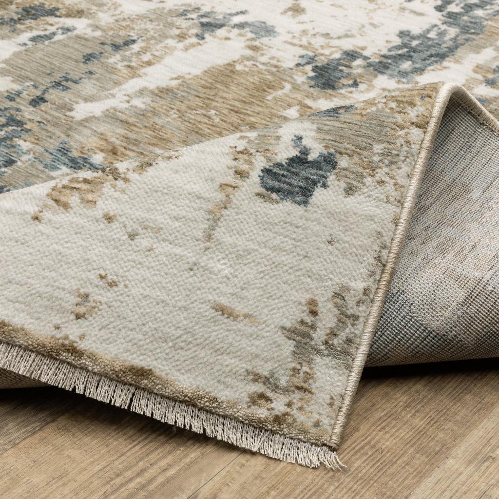 Oriental Weavers Echo ECH11 Beige Rectangle Indoor Runner Abstract Pattern-