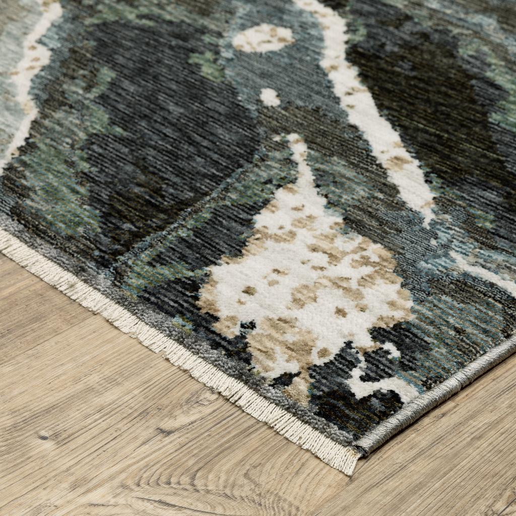 Oriental Weavers Echo ECH12 Blue Rectangle Indoor Area Rug Abstract Pattern-