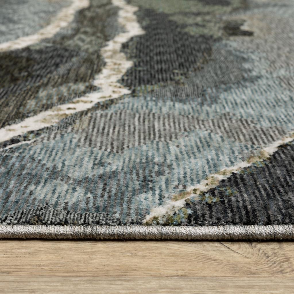 Oriental Weavers Echo ECH12 Blue Rectangle Indoor Area Rug Abstract Pattern-