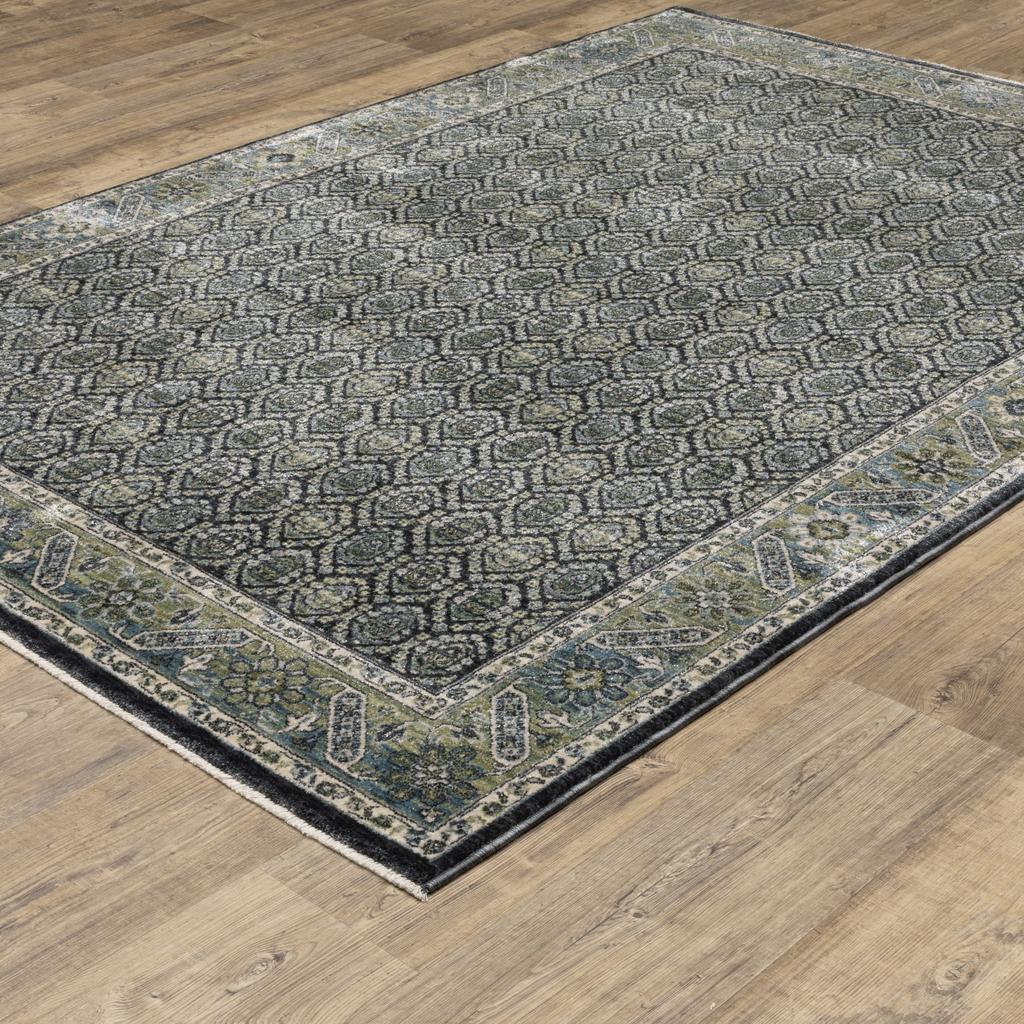 Oriental Weavers Eliana ELI01 Blue Rectangle Indoor Area Rug Oriental Pattern-