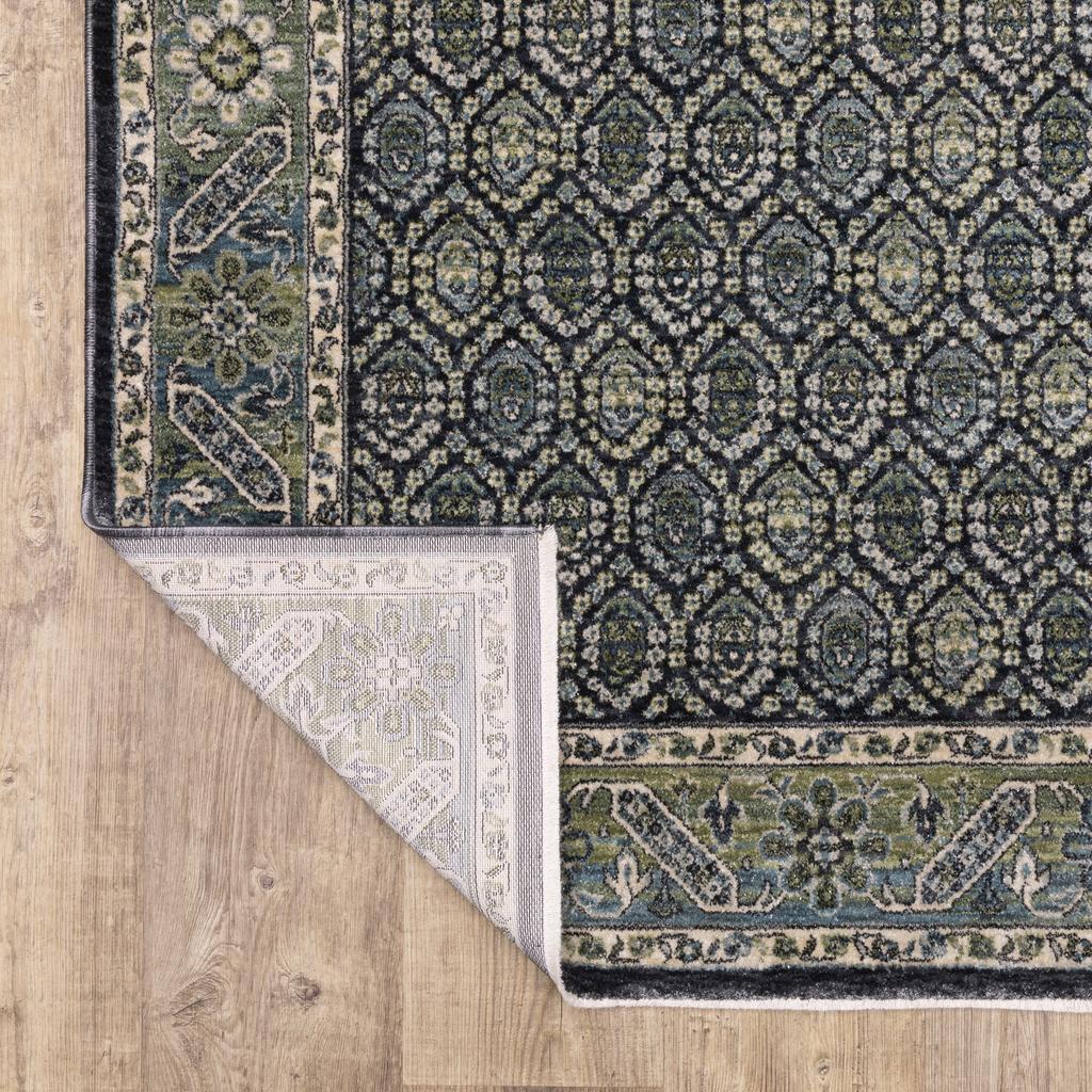Oriental Weavers Eliana ELI01 Blue Rectangle Indoor Runner Oriental Pattern-