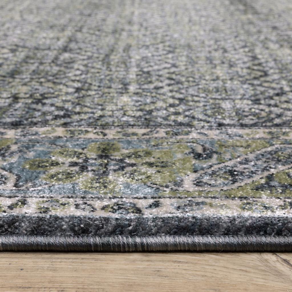 Oriental Weavers Eliana ELI01 Blue Rectangle Indoor Runner Oriental Pattern-