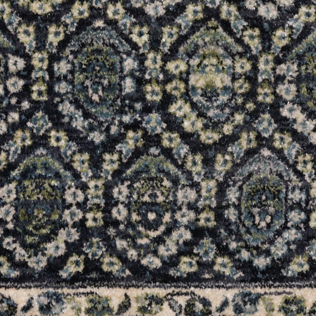 Oriental Weavers Eliana ELI01 Blue Rectangle Indoor Runner Oriental Pattern-